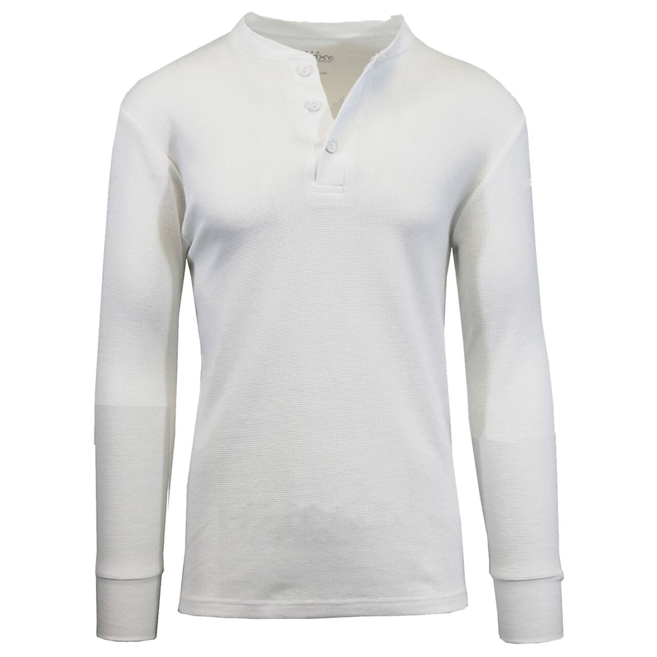 Men's Long Sleeve Waffle-Knit Thermal Henley Shirt